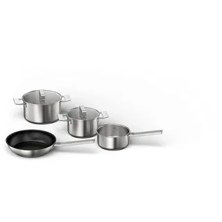 Siemens HZ9SE040 Topf-Set 6-tlg. Kochtopf + Kasserolle + Bratpfanne + Glasdeckel