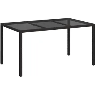 vidaXL Gartentisch 150 x 90 x 75 cm Schwarz