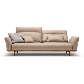 hülsta sofa 3,5-Sitzer hs.460, Sockel und Füße in Nussbaum, Breite 228 cm beige