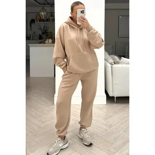 Worldclassca Jogginganzug Worldclassca Jogginganzug Oversize Loungewear Freizeit Trainingsanzug beige S-M