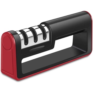Sross Messerschärfer Messerschleifer Schleifstein mit 3 Stufen rot|schwarz