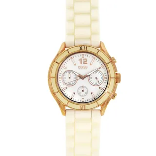 1502274-B Damenuhr Chronograph rosévergoldet 1502274  Hugo Boss - Weiß