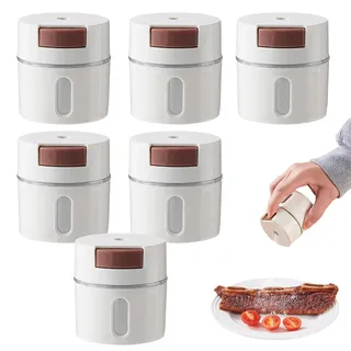 Pasdrucn 6 Gewürzgläser Magnetisch, Gewürzdosen Magnetisch Set Mit Ständer, Gewürzregal Mit Gläsern, Gewürze Spice Jars, Gewürzstreuer Edelstahl (Frei Von Duftstoffen)