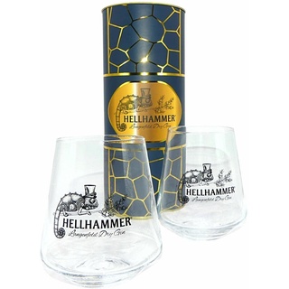 Hellhammer Gin Gläser 2er Set in Geschenkbox | große Trinkgläser mit je 410 ml Fassungsvermögen | tolles Gin Geschenkset | ideal für Gin & Tonic oder Gin Cocktails | Geschenk |
