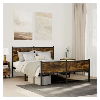 vidaXL Metallbett 140 x 190 cm Brown