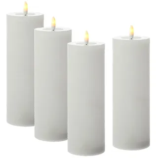 441 LED Kerzenset LINA 20 cm 4 St. weiß