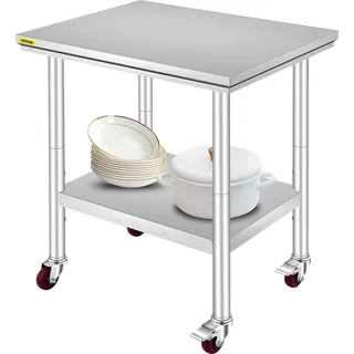 Vevor Arbeitstisch Edelstahl 76 x 60 x 85 cm