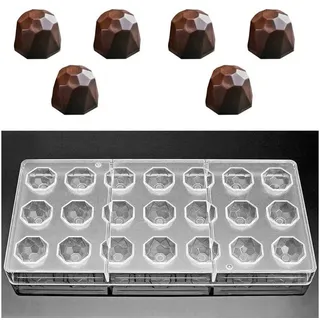 LuxusKollektion Pralinenform Schokoladenform Polycarbonat Fußball 21 Halbförmchen, (21-tlg) weiß 13.5 cm x 27.5 cm