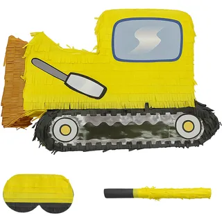 Relaxdays Piñata Baustelle HBT 33x45x10 cm bunt