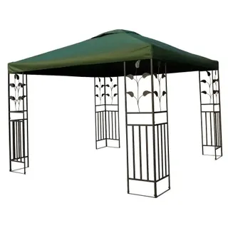 Lex Metallpavillon 3x3 m Pavillon Pergola Gartenpavillon Partyzelt Festzelt stabil grün : Grün
