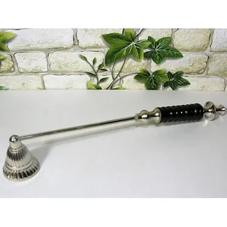 Kerzenlöscher mit beweglicher Glocke silber-schwarz 28 cm Dochtlöscher Metall