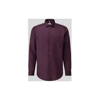Regular Fit Businesshemd aus reiner Baumwolle Modell 'New Kent', Bordeaux, 42