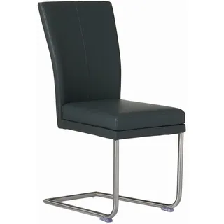 Valdera Schwingstuhl, Anthrazit, Edelstahl, Metall, Leder, Echtleder, Rindleder, Rundrohr, 44x98x58 cm, Beinauswahl, Lederauswahl, Typenauswahl, Esszimmer, Stühle, Esszimmerstühle, Schwingstühle
