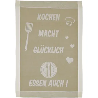 Geschirrtuch KOCHEN (BL 50x70 cm) - braun - BL 50x70 cm