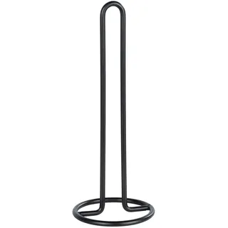 Wenko Küchenrollenhalter, - Rollenhalter für Küchentücher, stehend, Metall, 12.5 x 32.5 x 12.5 cm, Schwarz