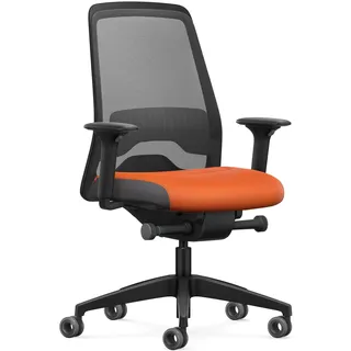 Interstuhl Bürostuhl Every Active Edition – ergonomischer Schreibtisch- und Gaming-Stuhl – Lordosenstütze für gesünderes Sitzen – vereint gesundes und aktives Sitzen (Anthrazit | Orange)