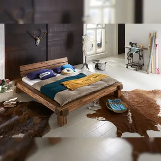 SAM® Massivholzbett Balkenbett 180 x 200 cm aus Akazie ELKE