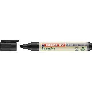 Edding, Marker, 29 Ecoline Whiteboardmarker - schwarz - 10 Whiteboard Stifte - Keilspitze 1-5 mm - Boardmarke (Schwarz, 1, 5 mm)