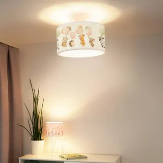 Deckenlampe Freddy Duolla, dimmbar, Multicolour, für Kinderzimmer, Textil / Stoff / Seide, Deckenlampe - 35 cm - 35 cm - 25 cm