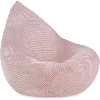 MISIOO Kinder Sitzsack Premium - Ergonomischer - Ab 12 Monaten - Bequeme Sitzsäcke fürs Kinderzimmer - Sitzsack mit Leichter Styroporfüllung - Rosa