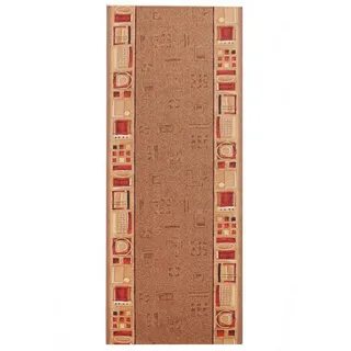 Tapiso Teppichläufer, Dunkelbraun, Textil, Ethno, Rechteckig, 67x1500 cm, Teppiche & Böden, Teppiche, Moderne Teppiche