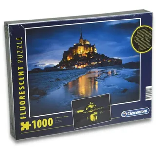 CLEMENTONI Fluorescent Puzzle Le Mont Saint-Michel (fluoreszierend, 1000 Teile)