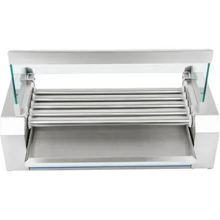 Royal Catering Hot Dog Grill 5 Rollen Edelstahl