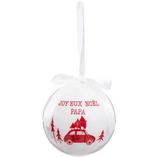 FEERIC LIGHTS & CHRISTMAS - Weihnachtskugel Papier Druck 75 mm Papa Mama - Papa