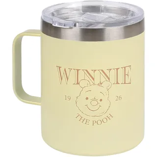 sarcia.eu Thermobecher mit Griff, Reisebecher aus Edelstahl für Kaffee, auslaufsicher 400 ml (Winnie the Pooh)