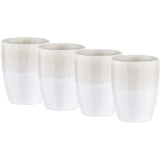 BUTLERS Atlantis Tasse 4er-Set beige