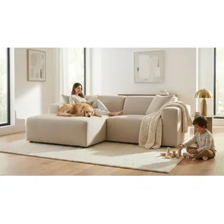 OTTO home Eckcouch Cord 2-Sitzer Beige