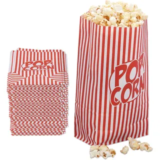 Relaxdays Popcorntüten 288 St. Rot/Weiß