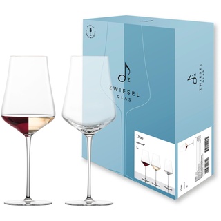 Zwiesel Glas Allround Weinglas Duo (2-er Set), hand- und maschinengefertigte Weingläser für Rot- und Weißwein, spülmaschinenfeste Tritan-Kristallgläser (Art.-Nr. 123472)