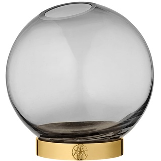 AYTM - Globe Vase mini, Ø 10 x H 10 cm, schwarz / gold