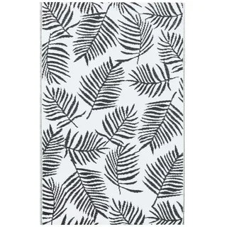 vidaXL Outdoor-Teppich 190 x 290 cm weiß/schwarz