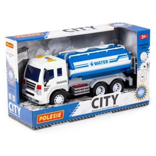 Tankwagen LKW Kinder Spielzeug CITY blau Schwungrad Fahrzeug mit Licht Sound