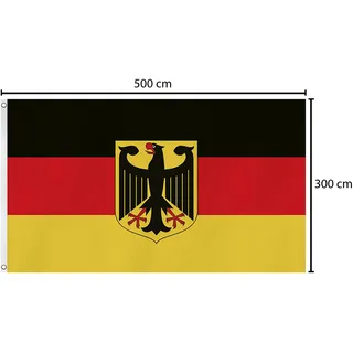Normani Fahne Flagge 300 cm × 500 cm | Schwarz/Rot/Gelb