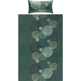 Bettwäsche Bettwäsche, REDBEST, Renforcé, 2 teilig, Kreise grün 1 St. x 135 cm x 200 cm