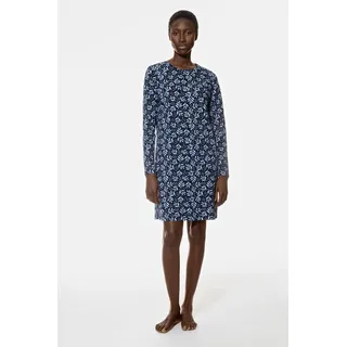 Mey Nachthemd Mey Damen Nachthemd langarm Serie Branches (1-tlg) blau XL (44)
