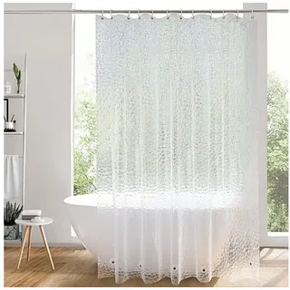 AooHome Duschvorhang Duschvorhang Lang 180x220cm Transparent Antischimmel Wasserdicht 5 beige