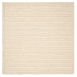 benuta Basic In- & Outdoor Teppich Wohnzimmer Iowa - Creme 300x300 cm - Boho Jute-Look wetterfest für Balkon, Terrasse - Schlafzimmer, Küchentepp... - Creme