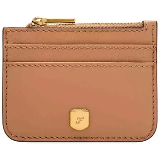 Fossil Lennox Leder oder Polyester Geldbörse für Damen Braun Beige 10.16 cm L x 0.38 cm W x 7.62 cm H - 10.16 cm L x 0.38 cm W x 7.62 cm H