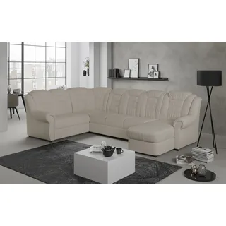 Wohnlandschaft HOME AFFAIRE "Boston U-Form" Sofas Gr. B/H/T: 333 cm x 102 cm x 216 cm, Chenille, langer Schenkel links-Recamiere rechts, Ohne Bettfunktion-ohne Schubkasten, beige Wohnlandschaften Gemütliche Wohnlandschaft mit hoher Rückenlehne in klassischem Design