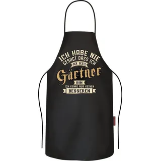 RAHMENLOS® Grillschürze Küchenschürze für Gärtner "Kenne keinen besseren Gärtner" schwarz