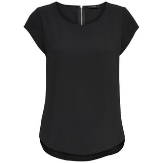 ONLY Blusenshirt Einfarbige Kurzarm Bluse T-Shirt Oberteil ONLVIC (1-tlg) 4043 in Schwarz schwarz XS (34)