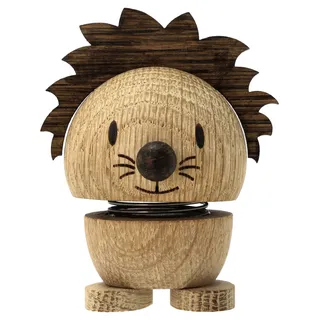 Hoptimist Wooden Lion Figure – Woobly Savannah Animal Decoration – Fun Office Gadget – Collectible Gift for Men and Women – Danish Design – 7.8 x 6.2 cm – Small – Oak