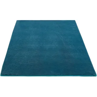 Teppich ANDIAMO "Orvieto" Teppiche Gr. B/L: 120 cm x 170 cm, 3 mm, 1 St., blau (petrol) Esszimmerteppiche Kurzflor, besonders weiche Haptik, Uni-Farben