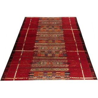 Teppich GINO FALCONE "Outdoor-Africa 38" Teppiche Gr. B/L: 300 cm x 400 cm, 5 mm, 1 St., rot Esszimmerteppiche Flachgewebe, Ethno Style, In- und Outdoor geeignet