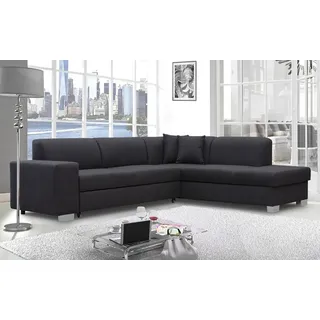 AX LIVING Sofa grau Dalmini Couch L Form XXL mit Schlaffunktion 285 cm R - Grau