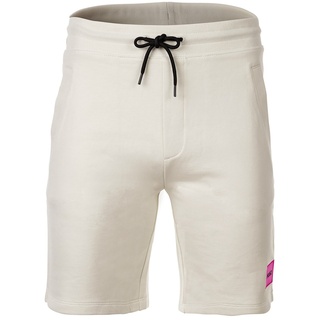 HUGO Herren Jogging-Shorts - DIZ222, Sweat-Hose kurz, Bermuda, Logo, Baumwolle Weiß (Open White) L